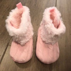 Furry Pink Boots
